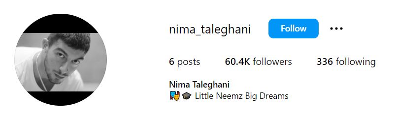 Nima Taleghani Height, Age, Wiki, Nationality, Wife, Parents, Net Worth, BIO & More 9 Nima Taleghani's Instagram account