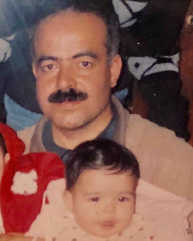 Nour Kamar with her father