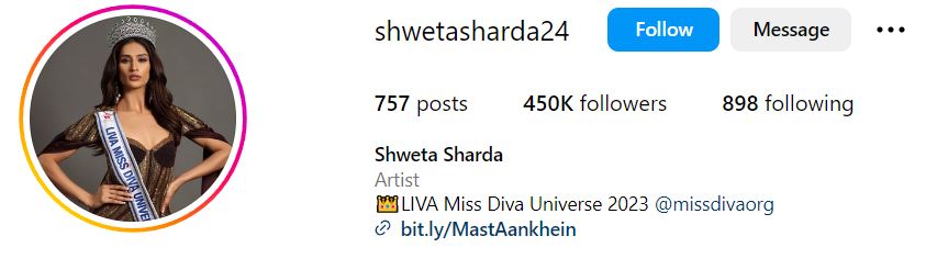 Shweta Sharda Height, Weight, Age, Parents, Education, Birthday, Boyfriend, BIO & More 10 Shweta Sharda's Instagram account