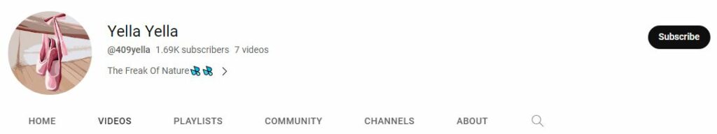 Yella Yella's Youtube channel