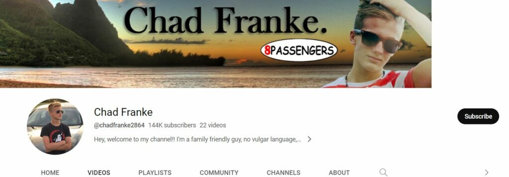 Chad Franke Wiki (Ruby Franke’s Son), Age, Height, Family, Biography, Birthday & More 4 Chad Franke's Youtube channel