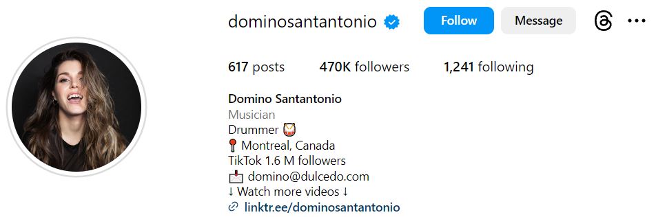 Domino Santantonio Wiki, Height, Age, Boyfriend, Net Worth, Family, BIO & More 13 Domino Santantonio's Instagram account