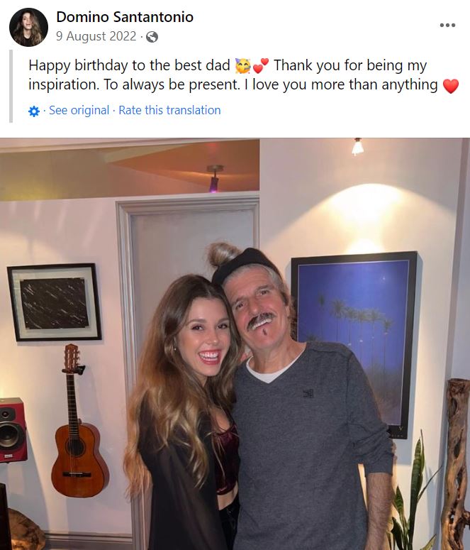 Domino Santantonio Wiki, Height, Age, Boyfriend, Net Worth, Family, BIO & More 4 Domino with her father