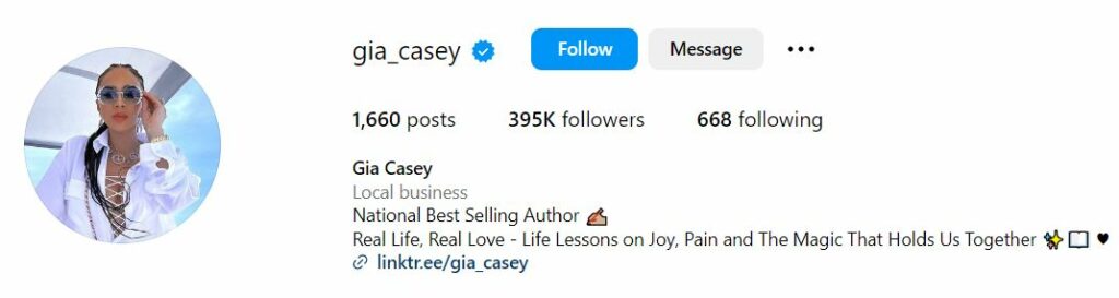 Gia Casey Wiki (DJ Envy’s Wife) Age, Family, Husband, Children, Net Worth, Height & BIO 11 Gia Casey's Instagram account