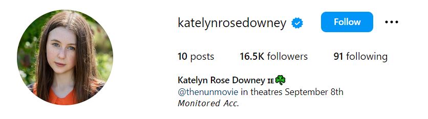 Katelyn Rose Downey's Instagram account