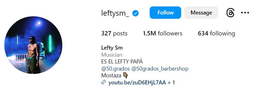 Lefty SM (Rapper) Age, Wife Kids, Family, Wiki, Net Worth, Death & BIO 10 Lefty SM's Instagram account