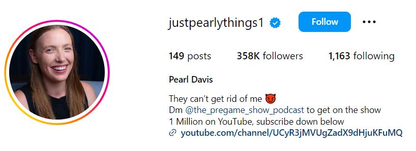 Pearl Davis: BIO, Wikipedia, Husband, Age, Height, Net Worth, Family, Wiki & More 10 Pearl Davis' Instagram account