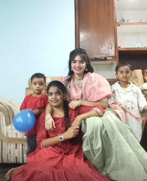 Rathika Rose with her family