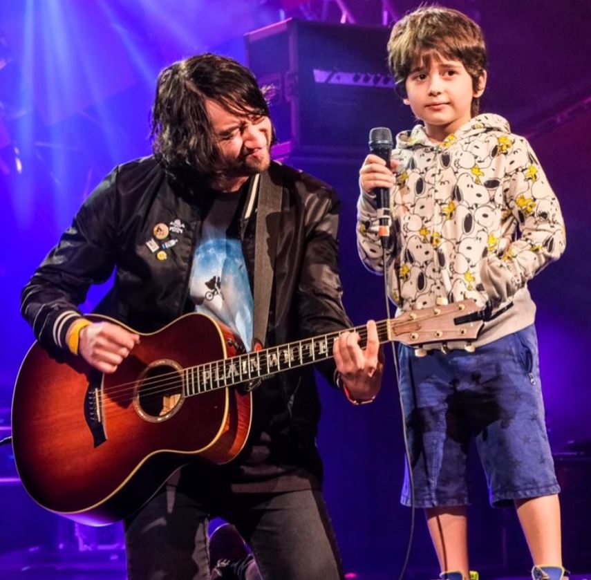 Tom Higgenson and his son
