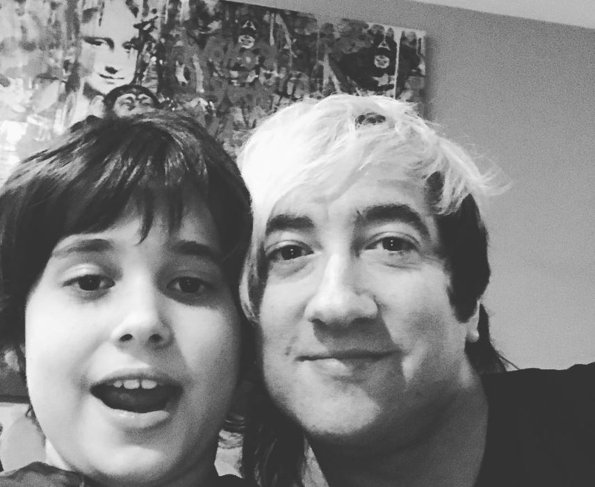 Tom with his son