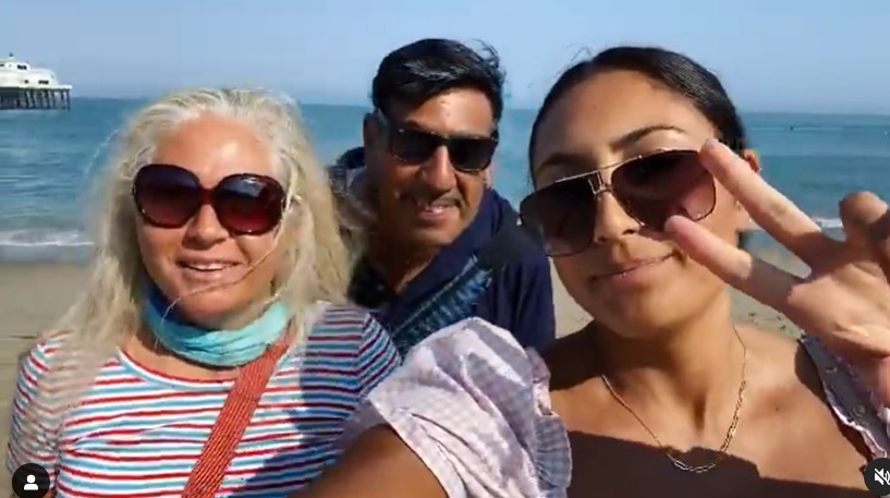 Andrea Lopez with her parents