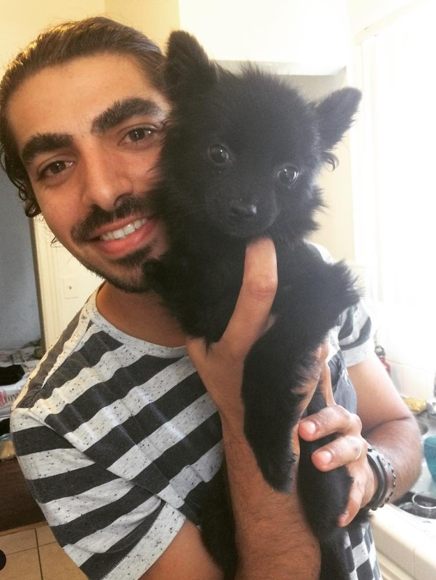 Julian Frampton with his dog Luna