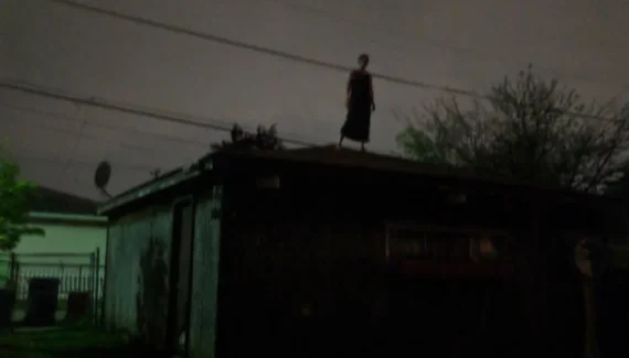 22 Things You’d Rather Not Come Across in the Middle of the Night 6 A friend went for a walk the other night and saw this woman just standing on a roof